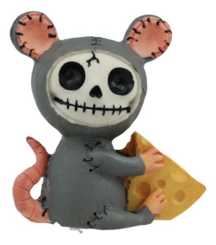 Ebros Gift Furrybones Voodoo Mouse With Muenster Cheese Skeleton Figurine Collectible 2.5"H