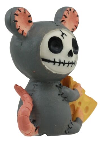 Ebros Gift Furrybones Voodoo Mouse With Muenster Cheese Skeleton Figurine Collectible 2.5"H