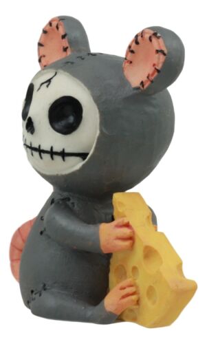 Ebros Gift Furrybones Voodoo Mouse With Muenster Cheese Skeleton Figurine Collectible 2.5"H