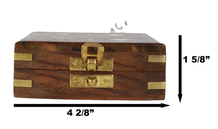 Ebros Gift Gambling Poker Spade Heart Club Diamond Symbols Decorative Trinket Wooden Box