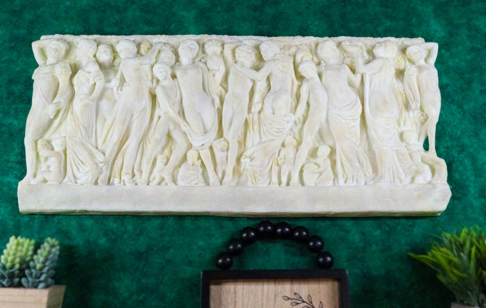 ebros gift Gardner Museum Farnese Sarcophagus Revelers Gathering Grapes Wall Plaque Relief