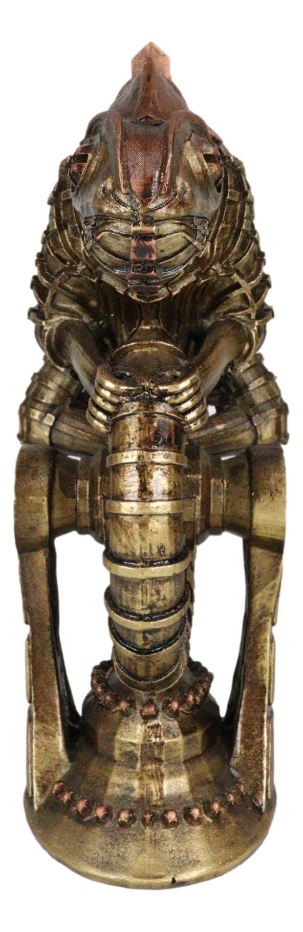 Ebros Gift Geared Clockwork Vintage Steampunk Iguana Lizard Coiling On Stand Figurine