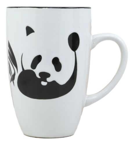 Ebros Gift Giant Panda Bear Abstract Silhouette Art Ceramic Coffee Tea Mug Drink Cup 16oz