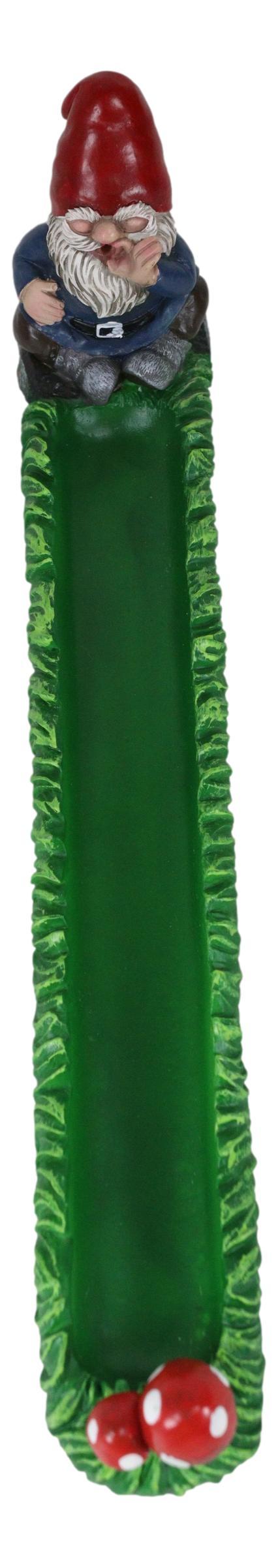 Ebros Gift Gnaughty Pot High Smoking Gnome Toadstool Mushrooms Greens Incense Burner Holder
