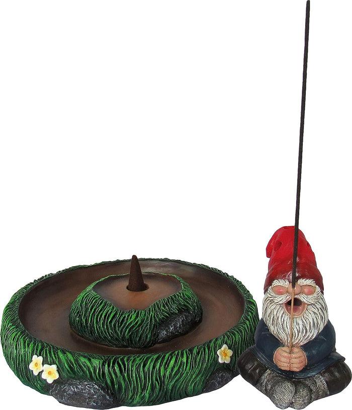 Ebros Gift Gnaughty Pot High Smoking Gnome Zen Meditation Cone And Stick Incense Burner