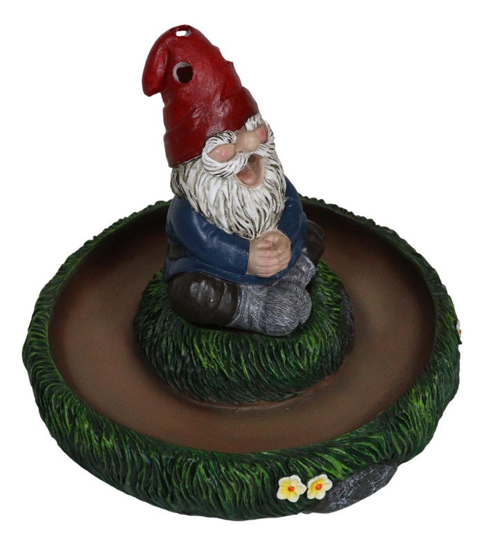 Ebros Gift Gnaughty Pot High Smoking Gnome Zen Meditation Cone And Stick Incense Burner