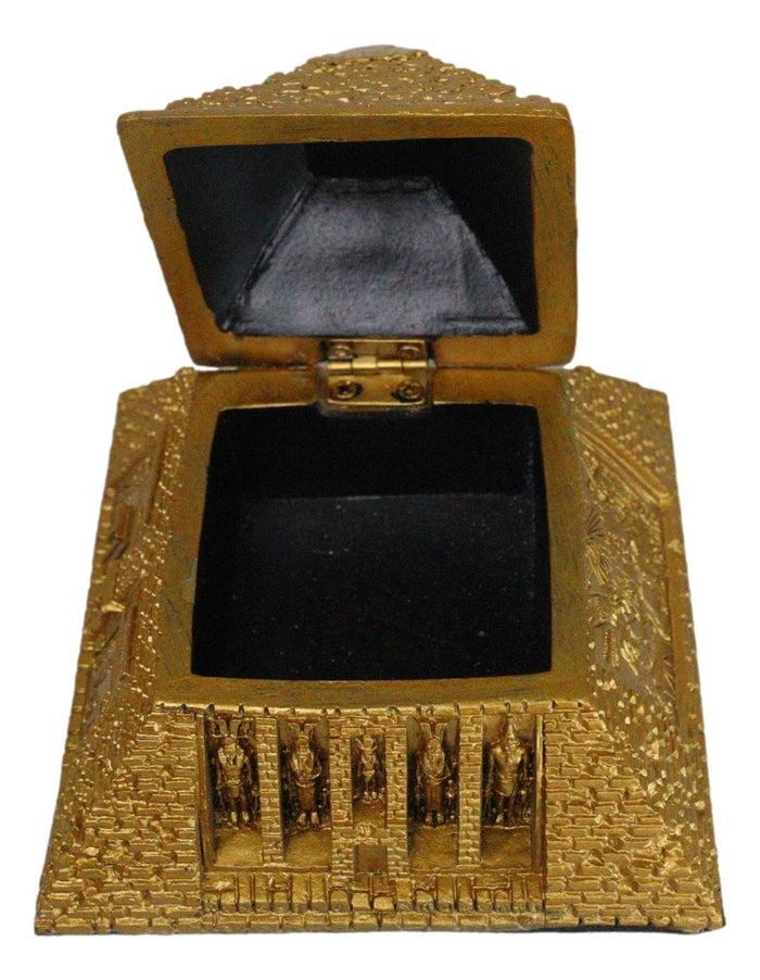 Ebros Gift Gods Of Egypt Pharaoh The Great Pyramid Of Khufu Small Hinged Trinket Box Decor