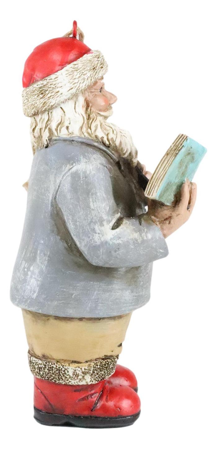 Ebros Gift Good Teacher Santa Claus Reading Book Christmas Tree Hanging Ornament Decor
