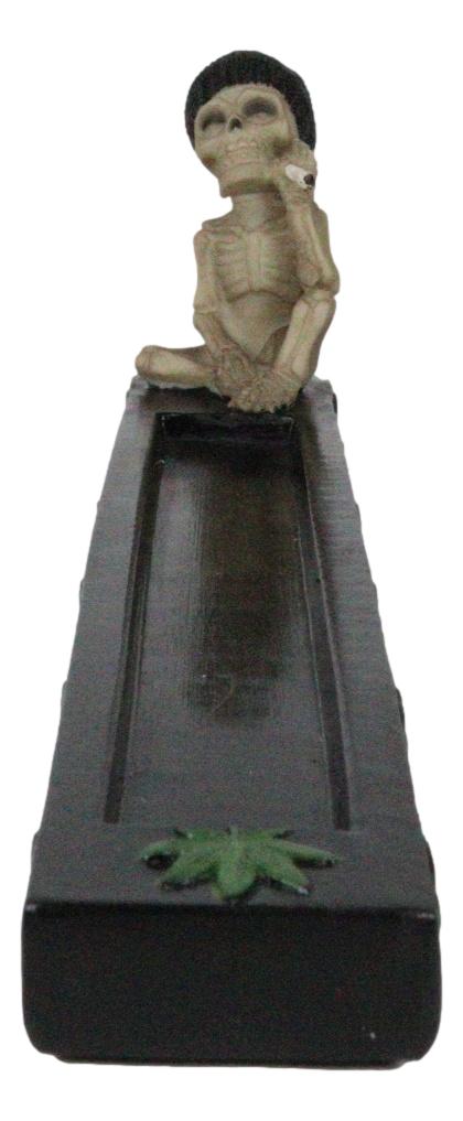 Ebros Gift Good Vibes Day Of The Dead Reggae Rasta Skeleton Smoking Stash Incense Burner