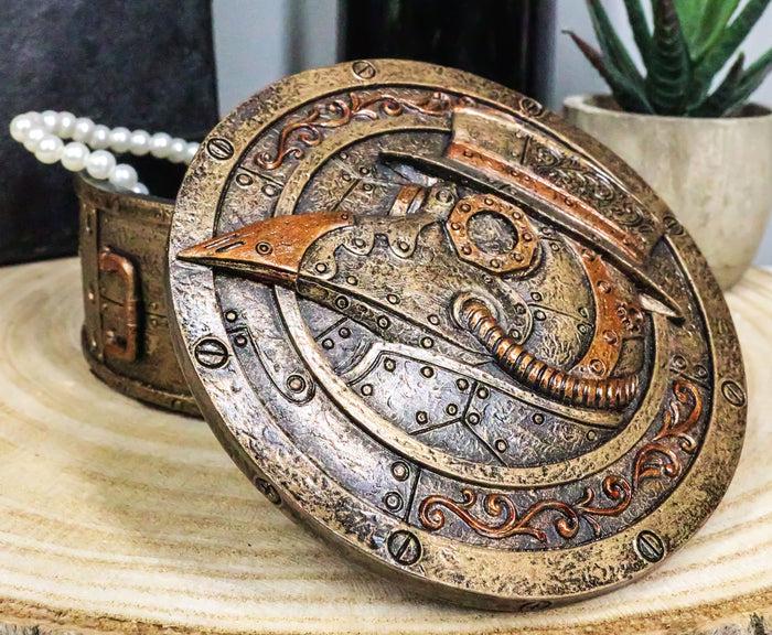 ebros gift Gothic Alchemy Black Death Steampunk Plaque Doctor Decorative Jewelry Box Decor