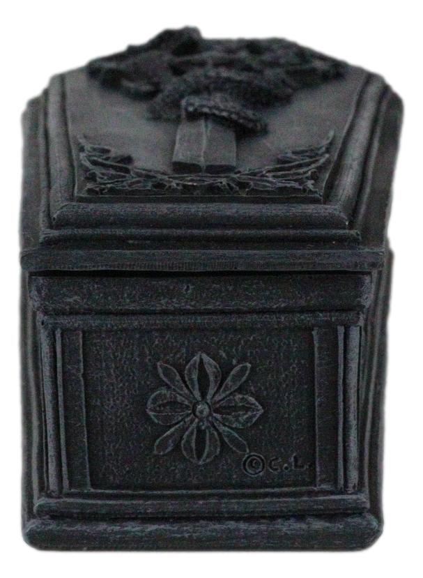 Ebros Gift Gothic Alchemy Guardian Dragon Excalibur Sword Coffin Decorative Jewelry Box
