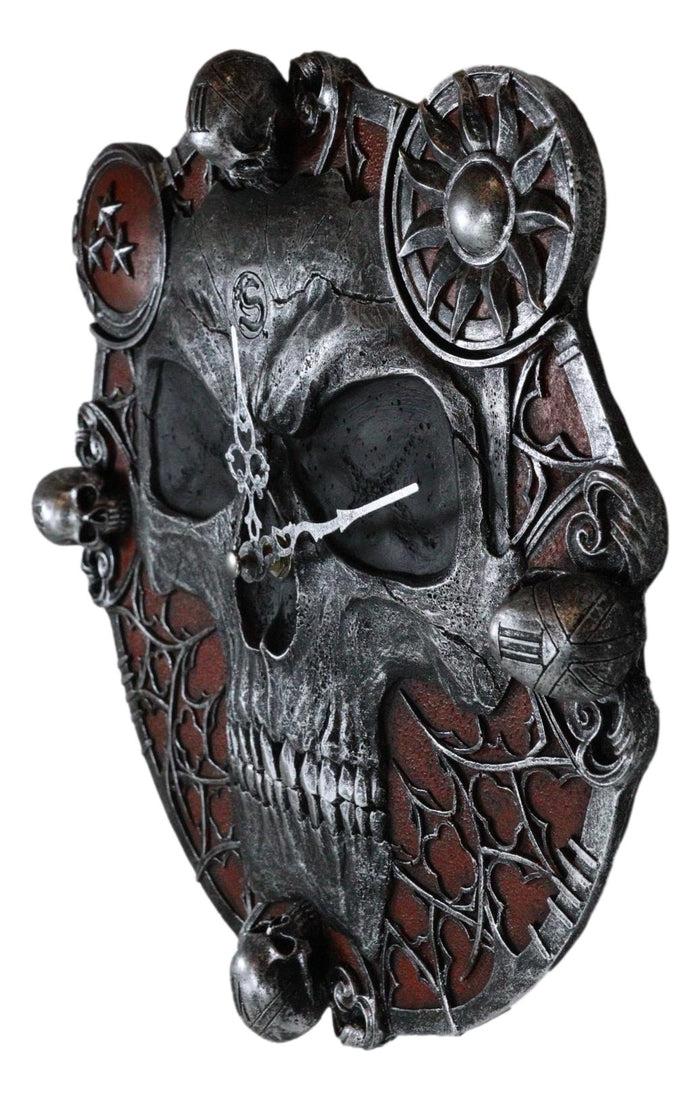 Ebros Gift Gothic Blood Astrology Sands Of Death Time Waits For No Man Skull Wall Clock