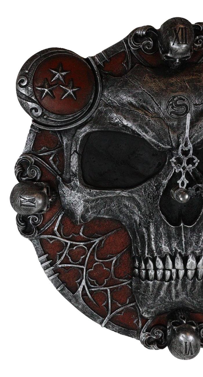 Ebros Gift Gothic Blood Astrology Sands Of Death Time Waits For No Man Skull Wall Clock