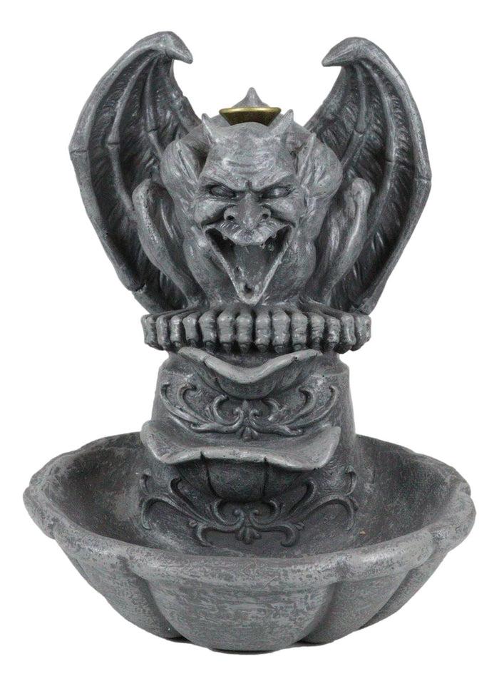Ebros Gift Gothic Chimera Gargoyle On Fountain Pedestal Backflow Incense Cone Burner Decor
