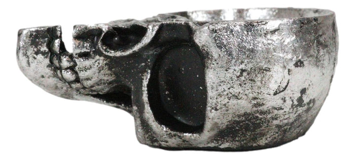 Ebros Gift Gothic Damned Overlord Half Skull Fissure Jewelry Coin Trinket Dish Tray Ashtray