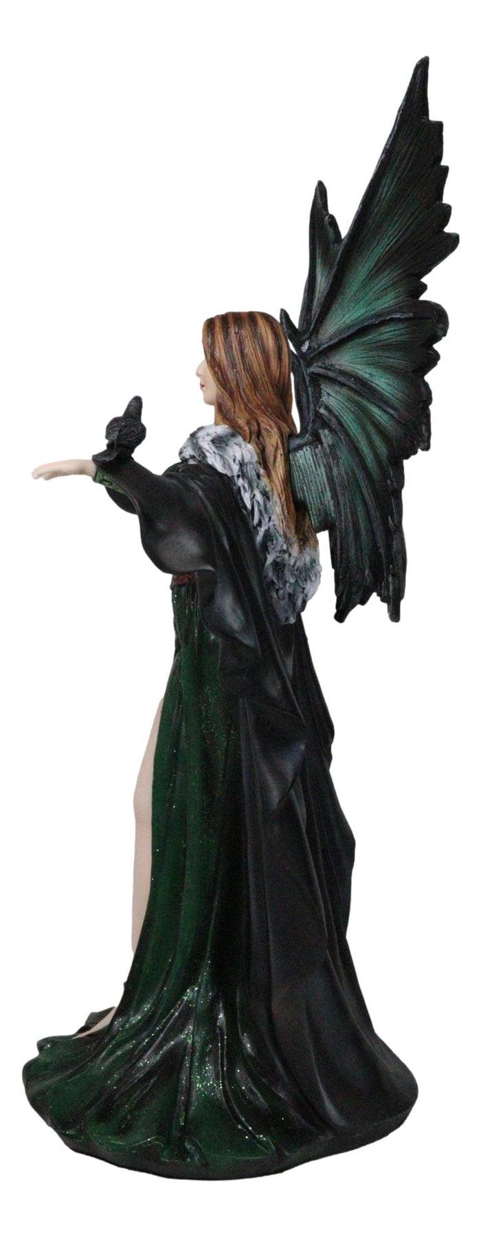 Ebros Gift Gothic Enchantress Emerald Fairy In Corset Gown With Ravens Large Figurine