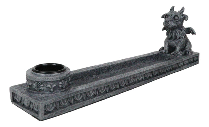 Ebros Gift Gothic Fantasy Winged Baphomet Goat Gargoyle Incense Burner And Candle Holder