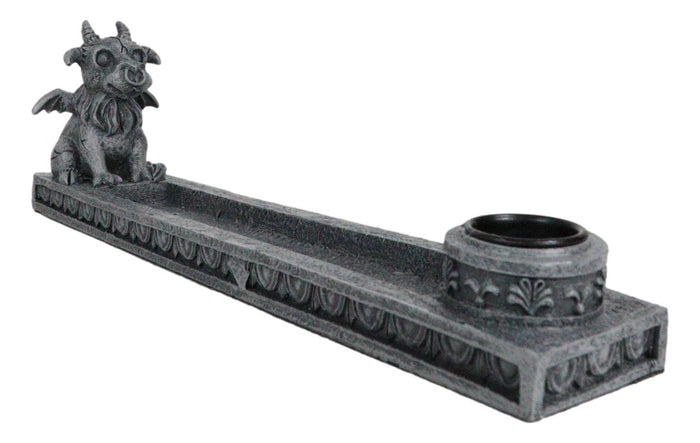 Ebros Gift Gothic Fantasy Winged Baphomet Goat Gargoyle Incense Burner And Candle Holder