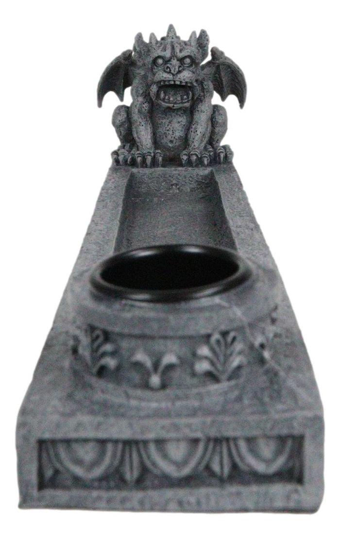 Ebros Gift Gothic Fantasy Winged Fat Demonic Gargoyle Incense Burner And Candle Holder