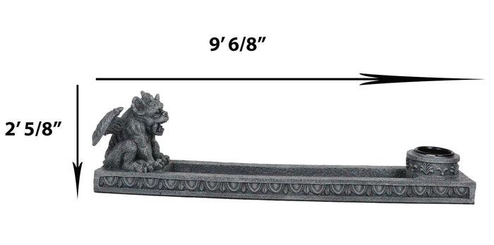 Ebros Gift Gothic Fantasy Winged Fat Demonic Gargoyle Incense Burner And Candle Holder