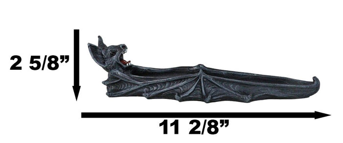 Ebros Gift Gothic Gargoyle Cathedric Bat Vampire Incense Stick Holder With Celtic Knotwork