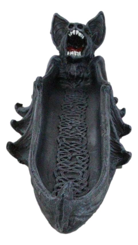 Ebros Gift Gothic Gargoyle Cathedric Bat Vampire Incense Stick Holder With Celtic Knotwork