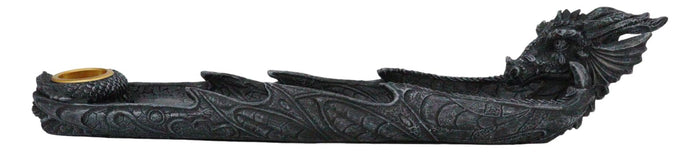 Ebros Gift Gothic Gargoyle Dragon Head And Body Incense Burner And Taper Candle Holder