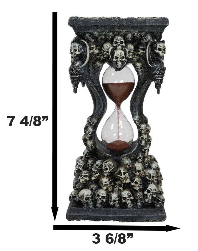Ebros Gift Gothic Graveyard Morphing Cranium Skulls Invertible Pillar Sand Timer Figurine