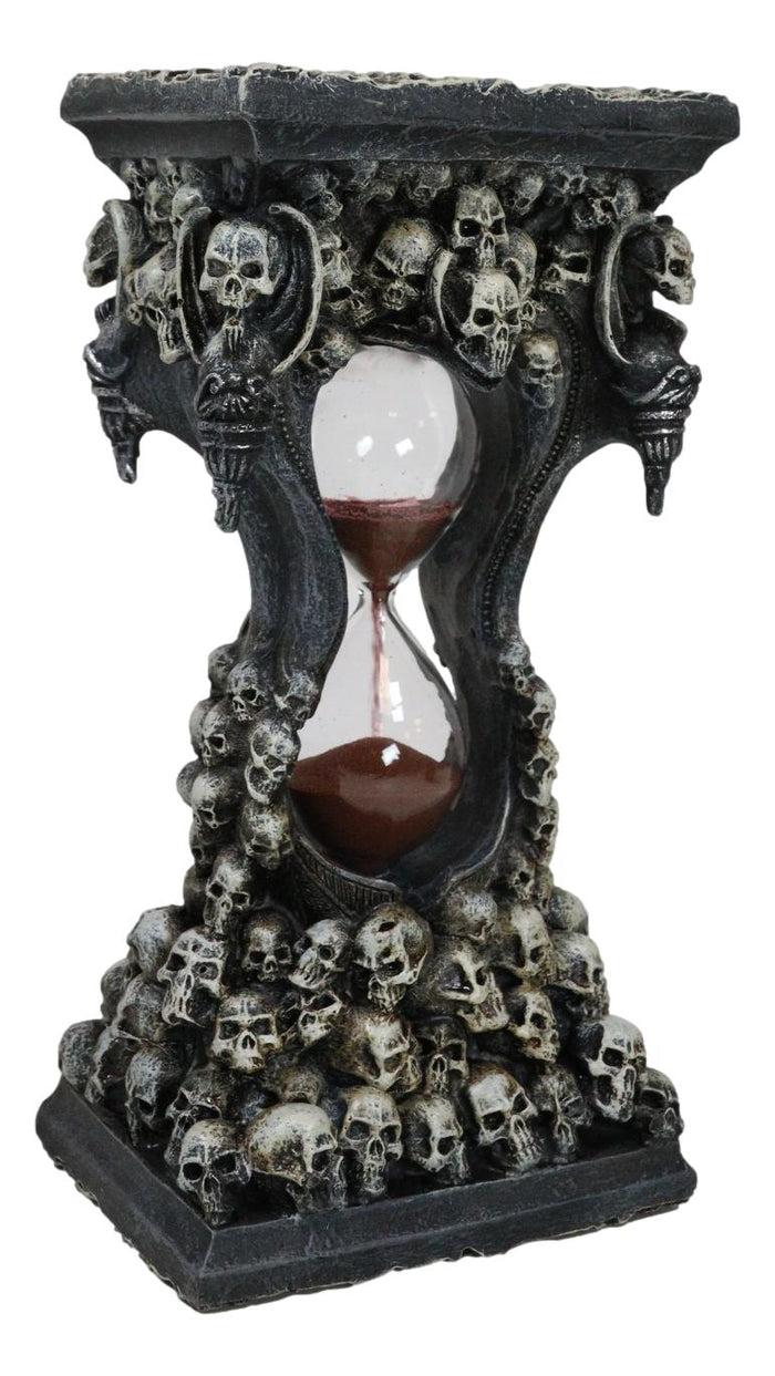 Ebros Gift Gothic Graveyard Morphing Cranium Skulls Invertible Pillar Sand Timer Figurine