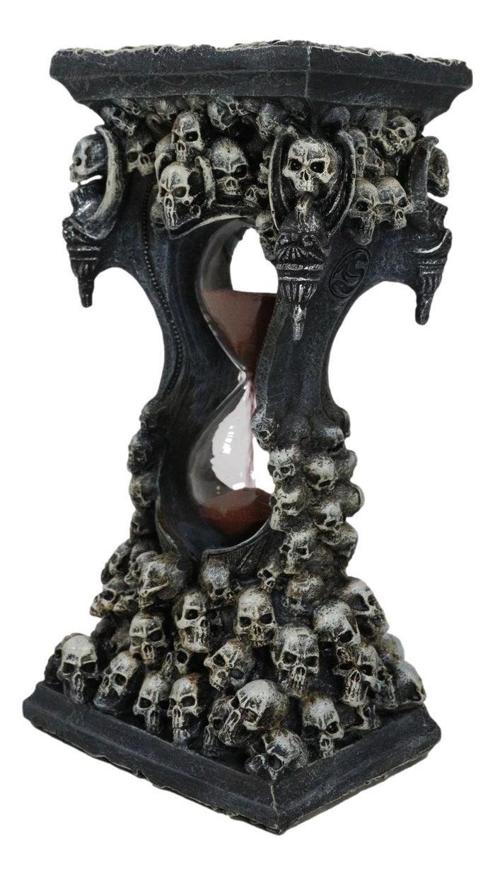 Ebros Gift Gothic Graveyard Morphing Cranium Skulls Invertible Pillar Sand Timer Figurine