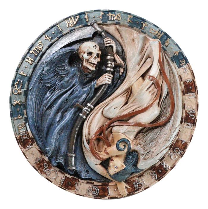 Ebros Gift Gothic Grim Reaper Of Darkness And Angel Of Light Versus Doctrinus Wall Decor