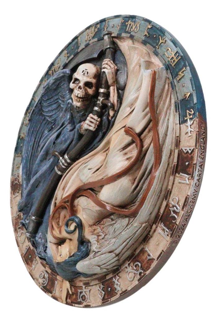 Ebros Gift Gothic Grim Reaper Of Darkness And Angel Of Light Versus Doctrinus Wall Decor