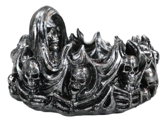 Ebros Gift Gothic Grim Reaper Of Souls Skulls And Skeletons In Fire Of Hell Ashtray Decor