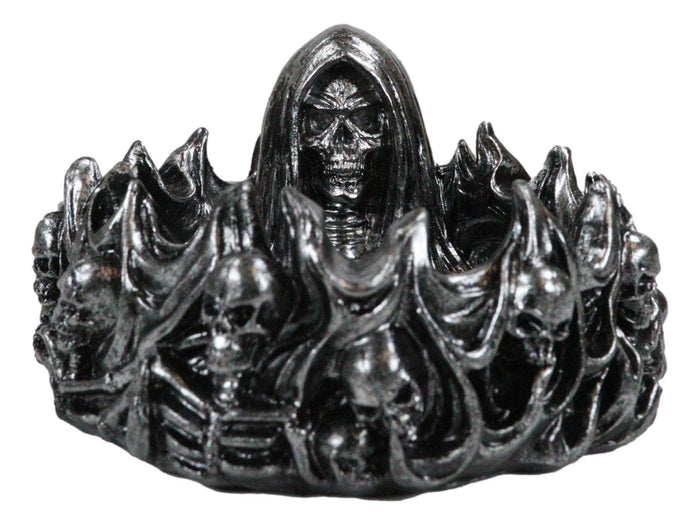 Ebros Gift Gothic Grim Reaper Of Souls Skulls And Skeletons In Fire Of Hell Ashtray Decor