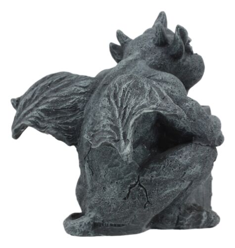 Ebros Gift Gothic Guardian Of Bibliography Horned Gargoyle Statue 4.5"Tall Crazy Bookworm