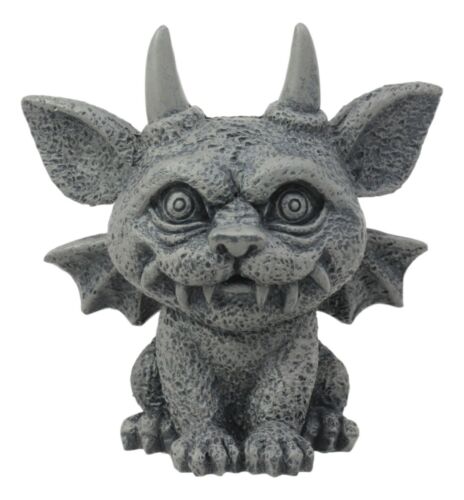 ebros gift Gothic Horned Bat Cat Gargoyle Bast Figurine Small Mythical Fantasy Decor Statue