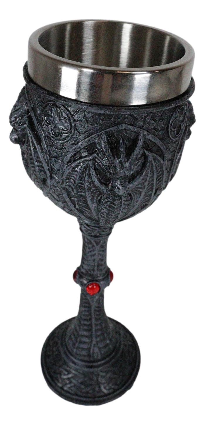 Ebros Gift Gothic Lair Of The Dragons Archaic Bone Dungeon Tombs Dragon Wine Goblet Cup