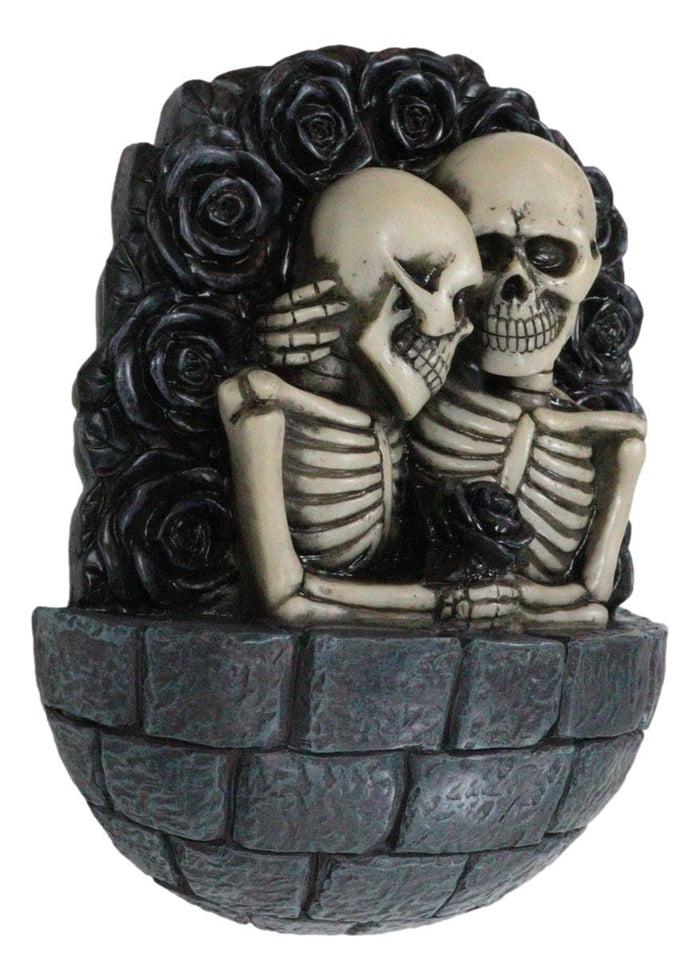Ebros Gift Gothic Love Never Dies Romeo Juliet Skeleton Couple By Black Roses Wall Decor