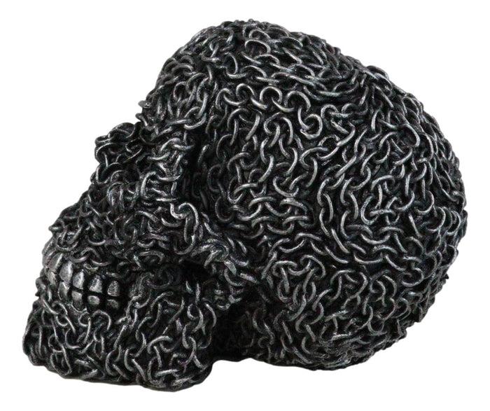 Ebros Gift Gothic Mechanic Motor Chain Link Morphing Cranium Skull Skeleton Figurine