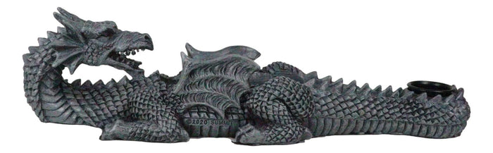 Ebros Gift Gothic Mythical Guardian Dragon Gargoyle Incense Stick And Taper Candle Holder