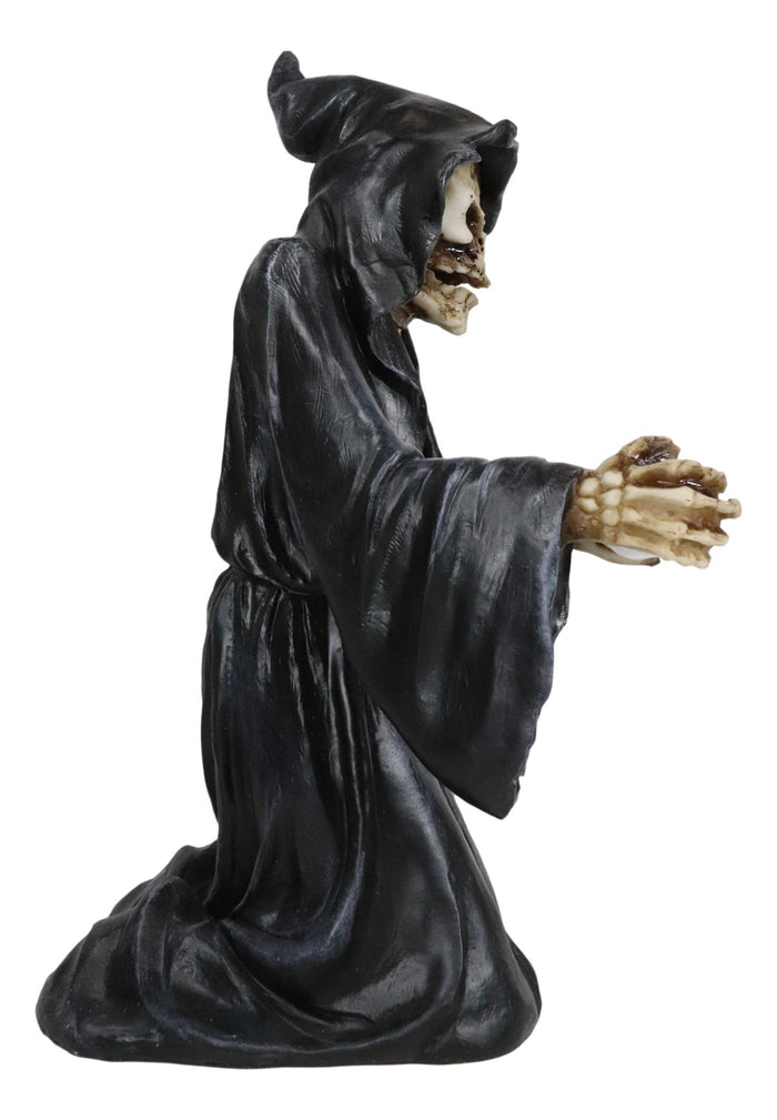 Ebros Gift Gothic Necromancy Grim Reaper Skeleton Standing Toilet Paper Holder Figurine