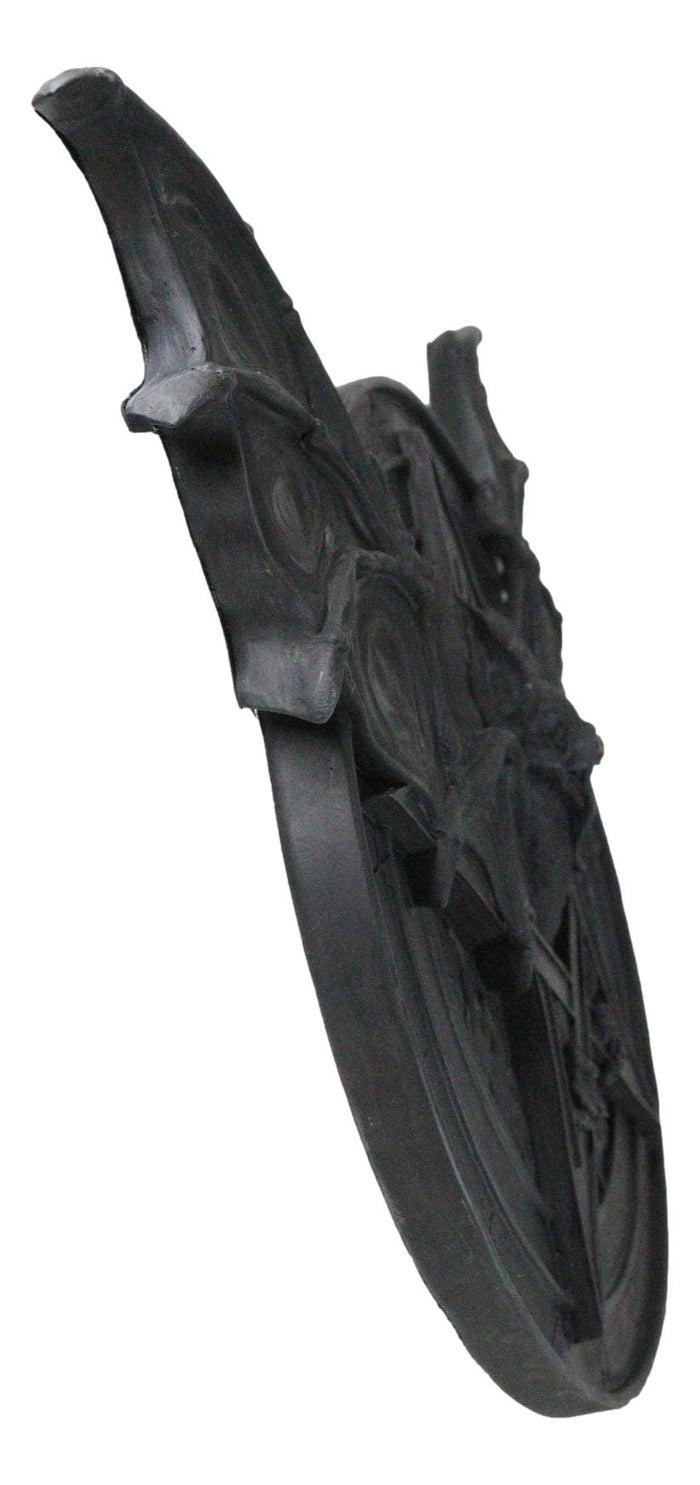 Ebros Gift Gothic Nosferatu Black Bat Pentagram With Hell Fire Alchemy Symbols Wall Plaque
