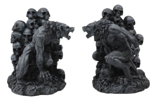 Ebros Gift Gothic Notre Dame Dark Knights Growling Werewolves Bookends Figurine Set 6.25"H