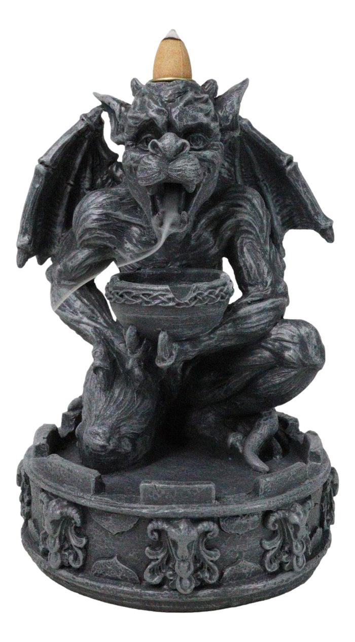 Ebros Gift Gothic Servant Chimera Gargoyle Ceremonial Bowl Backflow Incense Burner Figurine