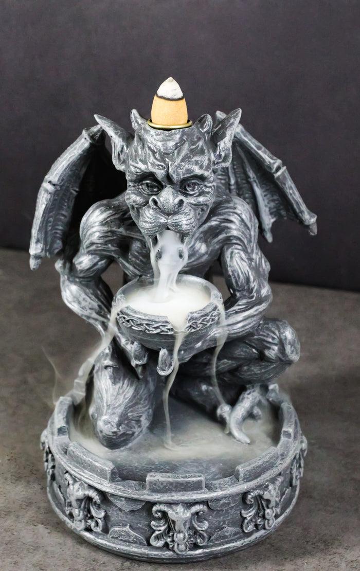 ebros gift Gothic Servant Chimera Gargoyle Ceremonial Bowl Backflow Incense Burner Figurine