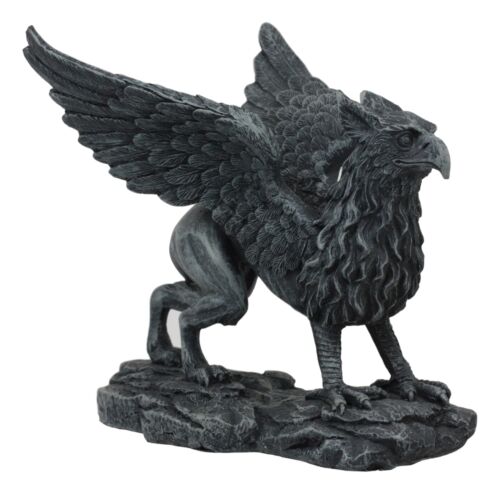 Ebros Gift Gothic Stoic Royal Winged Griffin Gargoyle Statue 5.5" Long Gryphon Figurine