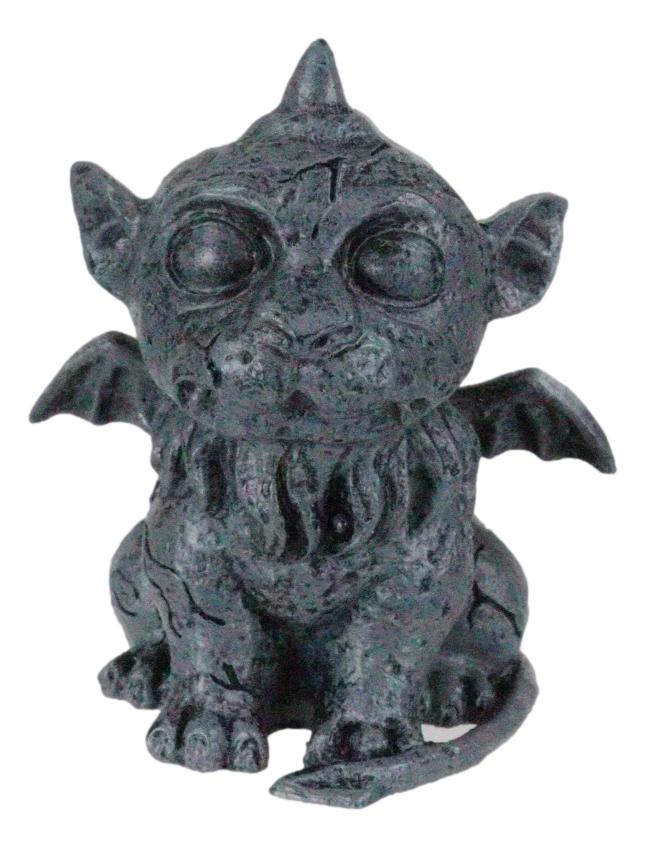 Ebros Gift Gothic Winged Chimera Guardian Baby Lion Gargoyle Figurine Faux Stone Finish