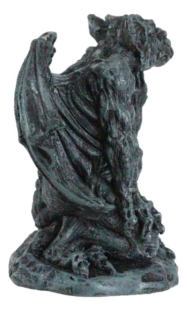 Ebros Gift Gothic Winged Gorilla King Kong Prime Gargoyle Crouching Miniature Figurine