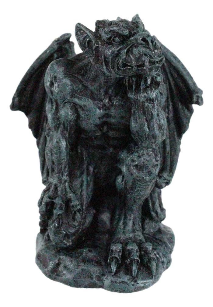 Ebros Gift Gothic Winged Gorilla King Kong Prime Gargoyle Crouching Miniature Figurine
