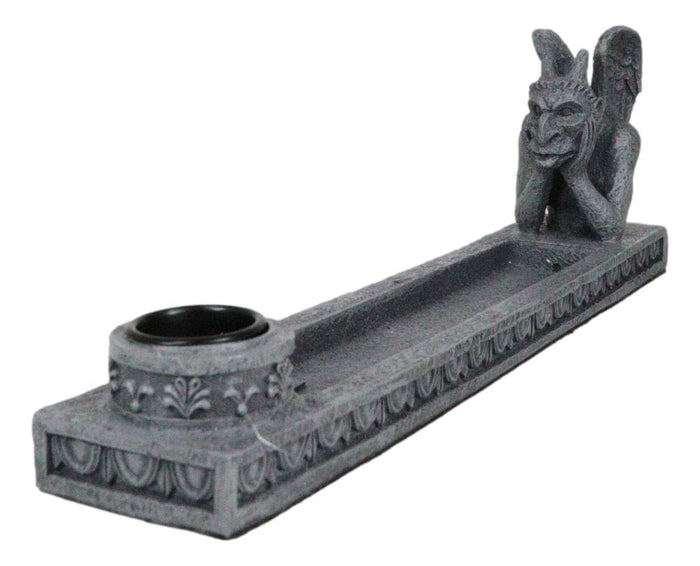 Ebros Gift Gothic Winged Pondering Thinker Gargoyle Incense Burner And Candle Holder Decor